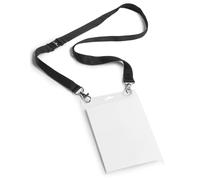 Durable Event Name Badge A6 with Black Lanyard, Pack of 10, Lanyard Includes Safety Release, Ideal for Events and Exhibitions