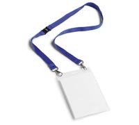 Durable Safety-Release Lanyard Name Badge ID Ticket Holder | 10 Pack | A6 Blue