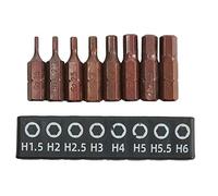 Durable Screwdriver Bits Hand Tools Magnetic PH0 PH1 PH3 SL4 SL6 Screwdriver Bits 25mm Security 8pcs Torx Star,H1.5-H6
