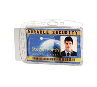 Durable Secure Enclosed 2 Card Security Pass ID Holder 54x87mm Clear (Pack of 10) 892419