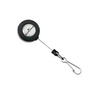 Durable Secure Retractable Clip Badge Reel for ID Cards and Keys Black (Pack of