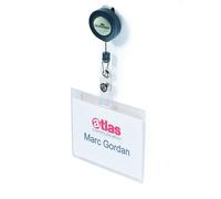 Durable Security Badge 60 x 90mm Transparent Pack of 20 Badges Includes Blan