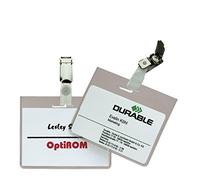 Durable Security Name Badge 60 x 90 mm Transparent | Pack of 5 Badges | Ideal for Events and Visitor Management