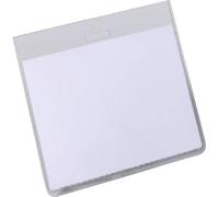 Durable Security Name Badge 60 x 90mm, Pack of 20, Transparent | Includes Blank Insert Cards, Glass Clear and Easy to Read, for Events and Visitor Management, Made in Poland
