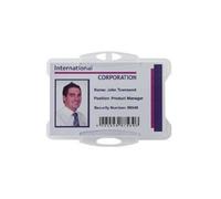 DURABLE Security Swipe Card Holder - Clear 54x85mm, Holds 1 ID Badge - Pack of 50