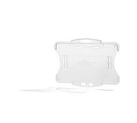 Durable Security Pass Holder 54 X 85 mm Transparent, Pack Of 10 Badges, Glass Clear, Ideal For Security And Visitor Management