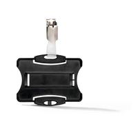 DURABLE Pass Holder Dual Security with Clip 54x85mm Black Pack of 25 8118/01