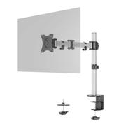 Durable SELECT Monitor Mount Desk Clamp for 1 Screen | 13 - 27" | Gloss Silver