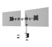 Durable Monitor Mount Select for 2 Screen - Monitor Stand with Clamp for Desks - VESA 75/100 - for 21-27 Inch Screens - Ergonomic, Height Adjustable, Rotate & Tilt - Securely Holds Screens Upto 8KG