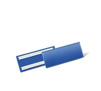 Durable 179407 1/2 A5 Landscape Adhesive Document Pouch - Dark Blue (Pack of 50)