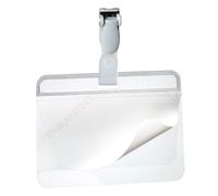 Durable Self-Laminating Clip Name Badge ID Card Holders | 25 Pack | 60 x 90mm