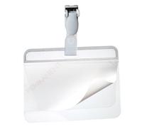 Durable Self-Laminating Clip Name Badge Id Card Holders - 25 Pack - 60 X 90mm