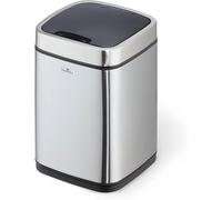 Durable Sensor Bin, 6 Litre Capacity, Silver, Contactless Opening, Steel | Motion-Sensed Waste Bin, Touchless Opening, Soft-Close, Removable Lid, Fingerprint-Proof Coating, for Home and Workplaces