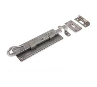 Durable Shepherds Crook Straight Bolts 152mm in Pewter Finish - Door Bolt Lock