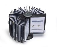 Durable Sherpa Carousel 360 Desk Display Panel Stand, 40 Panels, A4 Black