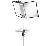 Durable SHERPA Desk Clamp Display Panel Unit | Includes 10 A4 Panels in Black | Height Can be Adjusted for User