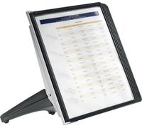 Durable Sherpa Display Panel Desk Unit 5 Panels And Tabs In Black Ideal For Storing And Display Ing A4 Documents