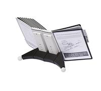 Durable SHERPA Display Panel Desk Unit | Includes 20 A4 Display Panels in Black and Grey | erfect For Storing and Displaying A4 Documents