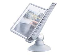 Durable Sherpa Motion Display Unit Rotating with 10 Panels 10 Tabs Titanium Ref 5587/37