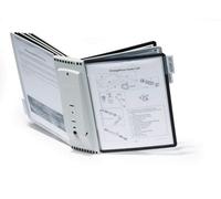 Durable Sherpa Wall 10 Display Panel Document Split Flap Index - A4 Black & Grey