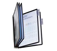 Durable SHERPA Display Panel Wall Unit | 5 Panels in Black | Ideal for Storing and Display ing A4 Documents