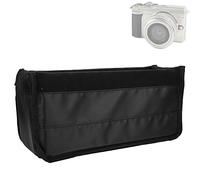 Durable Shockproof Camera Partition Bag Insert Case for DSLR Equipment Black Grey Blue Orange 12.6x6.3x3.94 Inch (Black)