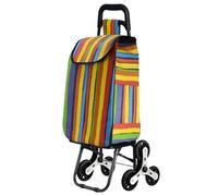 Durable Shopping Trolley Cart Trolley Bag Foldable 3 Wheels 2 Stair Climbing Silent Detachable Heavy Duty Carring Cart Travel Picnic Camping Lightweight For Grocery(D)