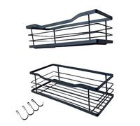 Durable Shower Wall Shelf - 2 Piece Adhesive Bathroom nizer Rack Sturdy Design for Towel & Soap Ideal for Home Dorm & Indoor Use Space-Saving Display Solution