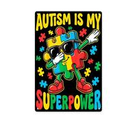 Durable Signs Metal Plaque Dabbing Puzzle Autism Awareness Support