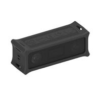 Durable silicone covers the speaker's ergonomic design and sleeves for enhanced handling of portable devices