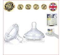 Durable Silicone Feeding Teats, 2 Pack - Anti-Colic, 6cm Height for Newborns
