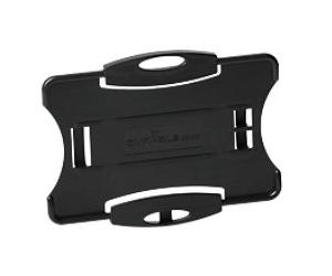 DURABLE Single Card Holder Without Clip 9.2 x 7 cm PS (Polystyrene) Black Pack of 10