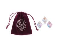 Durable Sky Rune Tarot Exquisite Divination Dice for Table Games Game Dice Style 3 with bag