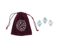 Durable Sky Rune Tarot Exquisite Divination Dice for Table Games Game Dice Style 4 with bag