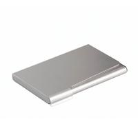 Slim Recycled Aluminium Business Card Holder RFID - for 20 Cards - Metal Durable Silver 1 Pack