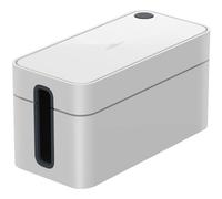 Durable Small Cable Management Box Cavoline, Grey, Flame Retardant | Compact Storage Box for Power Blocks and Extension Leads, Made from Flame-Retardant Plastic, Non-Slip Base, Made in Germany