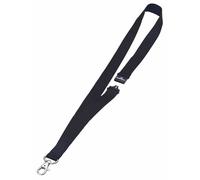 Durable Textile Lanyard 20 mm - Pack of 10 Black Necklaces - Includes Safety Release - Universal Badge Holder
