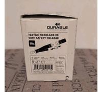 Durable Soft Textile Badge Lanyard with Clip Safety Blue (Pack of 10) 8137/07