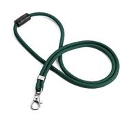 Durable Textile Lanyard with Carabiner Clip - Made of Recycled rPET - Pack of 10 Green Necklaces - Universal Badge Holder