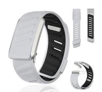 Durable Soft Silicone Sports Wristbands for Events, Personalized Silicone Wristband Compatible with WHOOP 5, Wrist Bands for Men and Women, Event Wristband with Metal Frame Connector #Light Grey