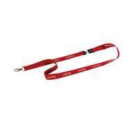 Durable Soft Textile Lanyard Printed Visitor Breakaway Red (Pack of 10) 823803