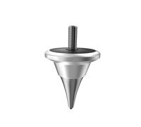 Durable speakers spike the isolating foot pads of sound equipment with hand polished finish for sound reduction and stability