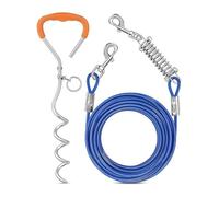 Durable Spiral Grand Stake Training Dog Chalk Rope Leash Tie Out Cable Rust Proof Dog Cable for Garden Camping
