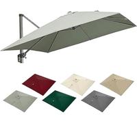 Durable Square Cantilever Parasol Canopy Replacement, 8-rib Offset Patio Umbrella Top Cover, Weather-resistant Polyester For Outdoor Garden & Balcony Taupe 2.5x2.5m/8.2x8.2ft