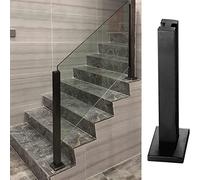 Durable Square Glass Railing Post Clamp for Indoor Stairs & Outdoor Steps Secure Glass Panel Holder Stylish Balustrade Support Modern Design for Safety & Elegance