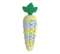 Durable Squeaky Chew Toy Carrot for Aggressive Chewing Puppies Tough Interactive Pet Product to Keep Dogs Busy During Travel Crate Bath Indoor Outdoor Play Easter Halloween (Green, 15.8x5.1cm)