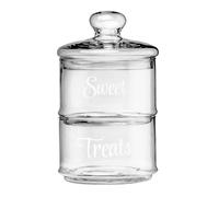 Interiors By PH Stackable Storage Jar - Set Of 2, Clear