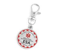Durable Stainless Steel Assisted Dog Keychain Design, Easy Collar Attachment Dog Keychain for Emotional and Therapy Dogs, フリーサイズ
