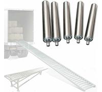 Durable Stainless Steel Conveyor Rollers 4-40 Inch Gravity Transmission Replacement Industrial Use Pack of 5 - Heavy-Duty Long-Lasting Support for Optimal Performance