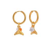 Durable Stainless Steel Earrings, Unique Scallop Shell Design Decoration, Fashion Jewelry for Travel Lovers for Women, フリーサイズ